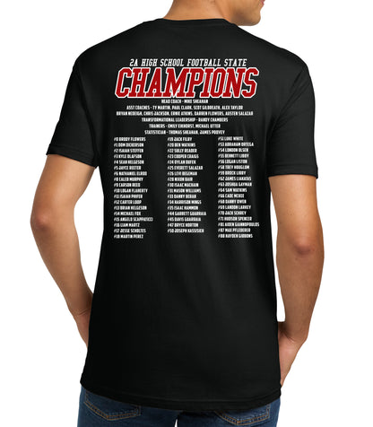 2025 State Champs - NLA 100% Cotton Tee - FRONT AND BACK DESIGN