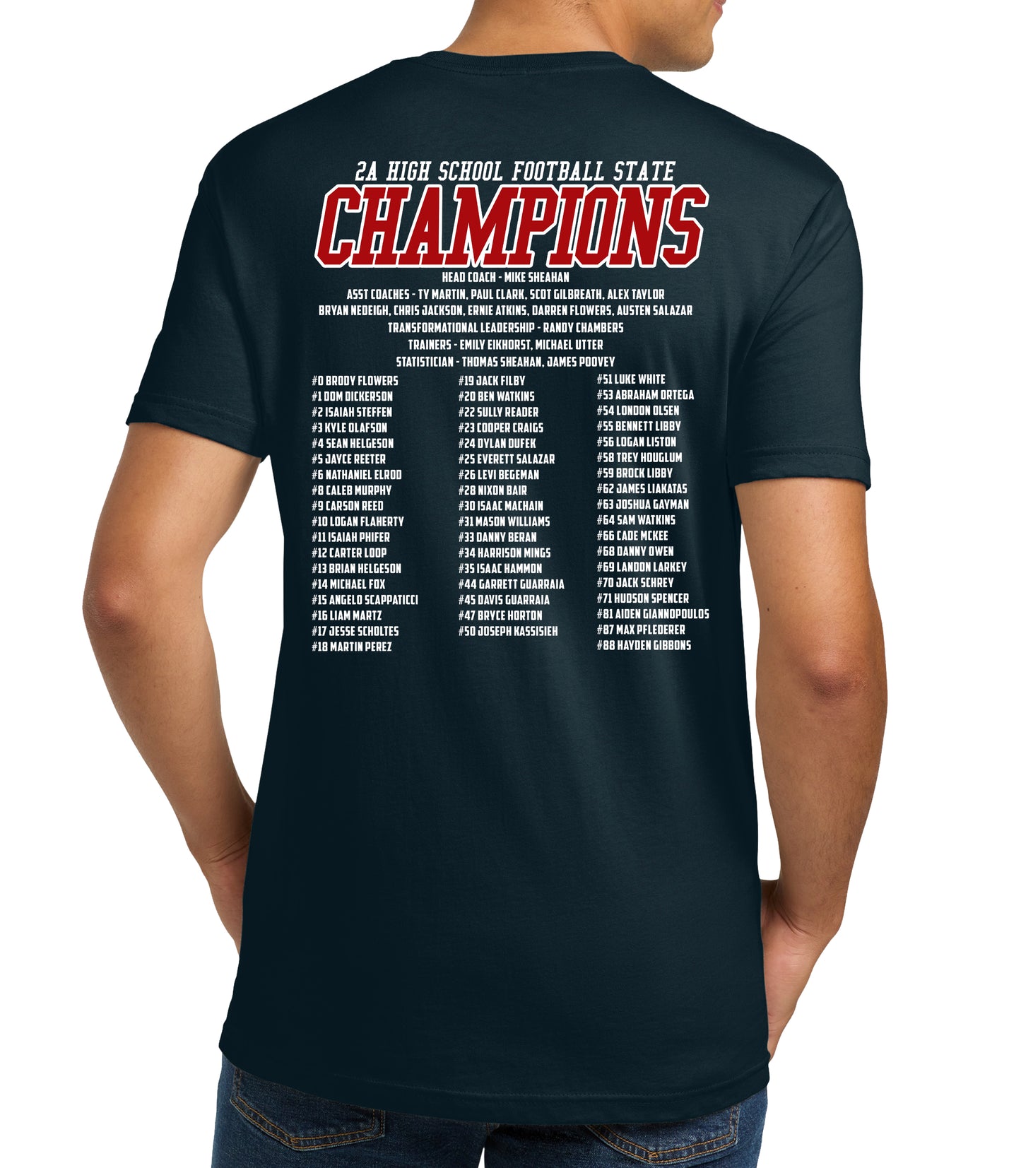 2025 State Champs - NLA 100% Cotton Tee - FRONT AND BACK DESIGN