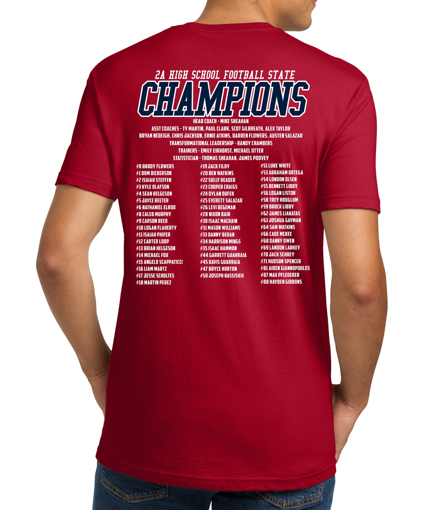 2025 State Champs - NLA 100% Cotton Tee - FRONT AND BACK DESIGN