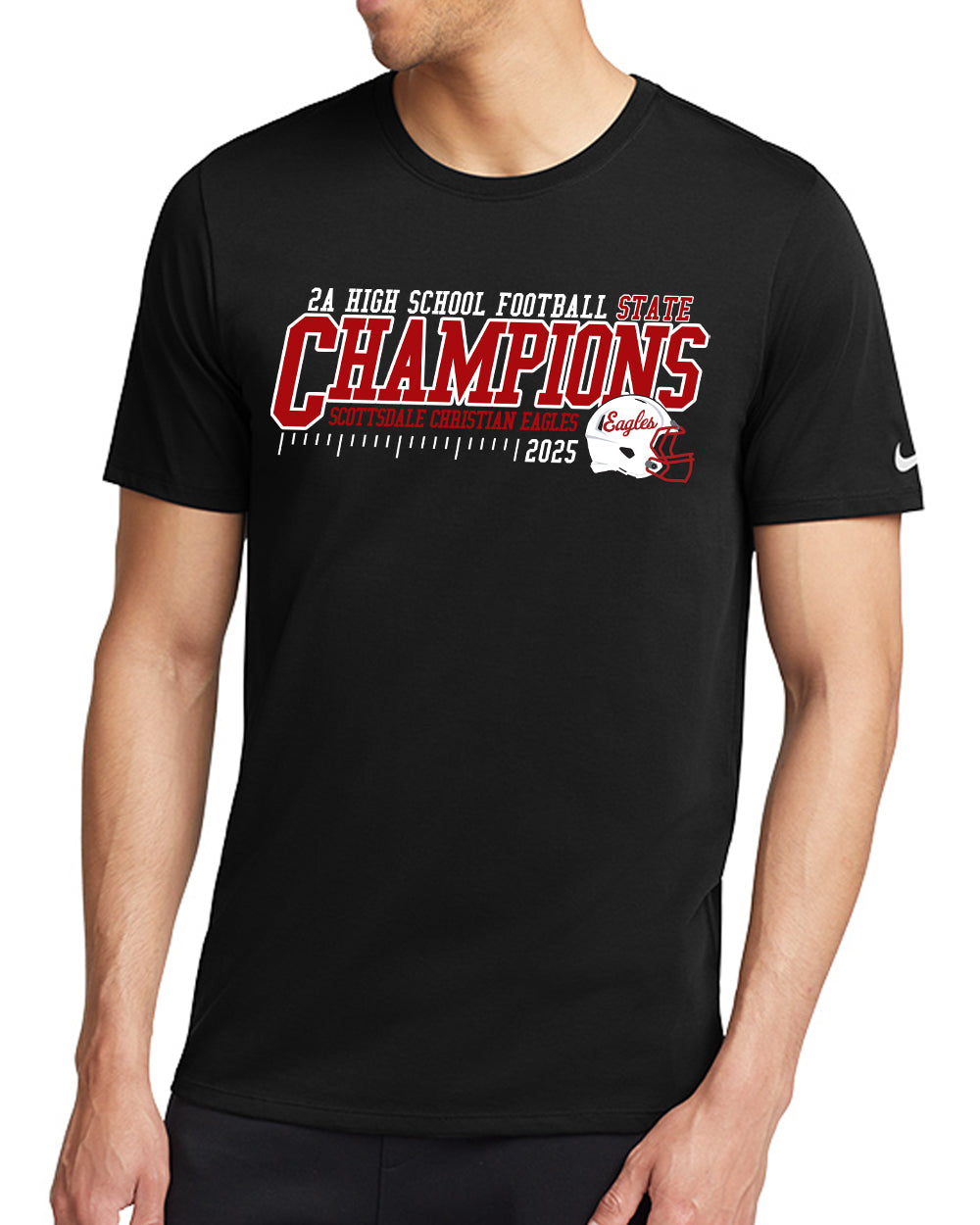 2025 State Champs - Nike Cotton/Poly Blend Tee - FRONT AND BACK DESIGN