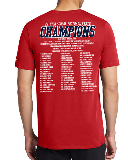 2025 State Champs - Nike Cotton/Poly Blend Tee - FRONT AND BACK DESIGN