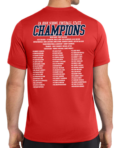 2025 State Champs - Nike Dri-Fit Tee - FRONT AND BACK DESIGN