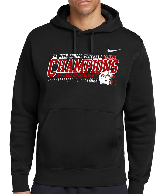 2025 State Champs - Nike Fleece Pullover Hoodie - FRONT AND BACK DESIGN