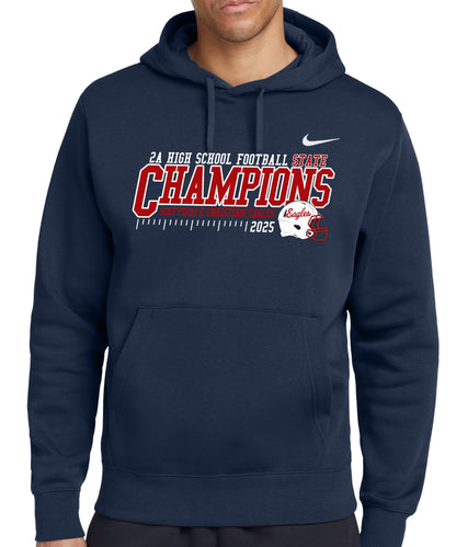 2025 State Champs - Nike Fleece Pullover Hoodie - FRONT AND BACK DESIGN