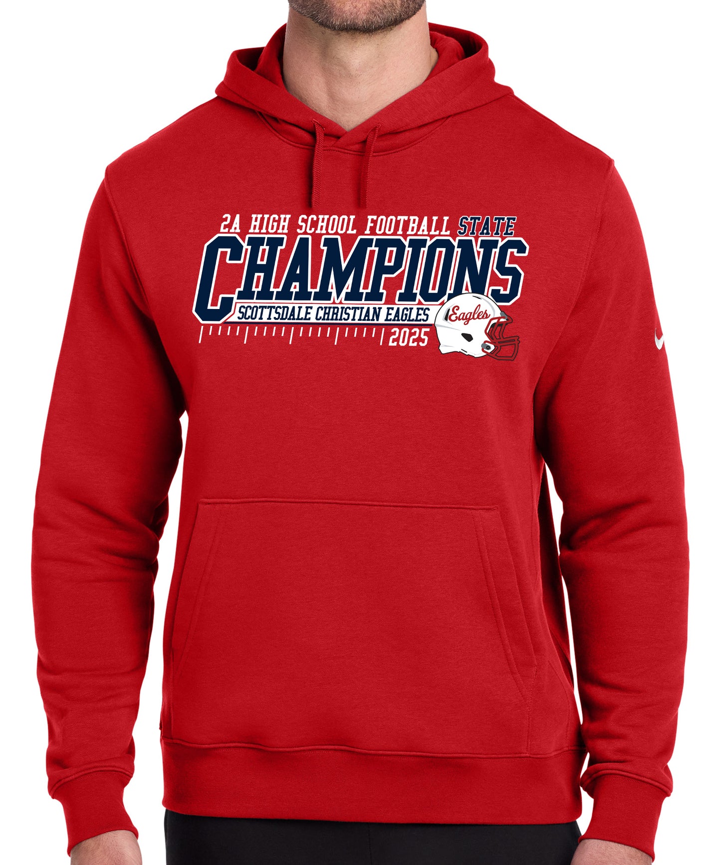 2025 State Champs - Nike Fleece Pullover Hoodie - FRONT AND BACK DESIGN
