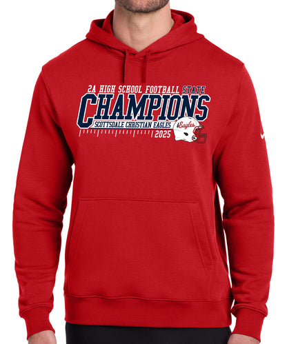 2025 State Champs - Nike Fleece Pullover Hoodie - FRONT AND BACK DESIGN