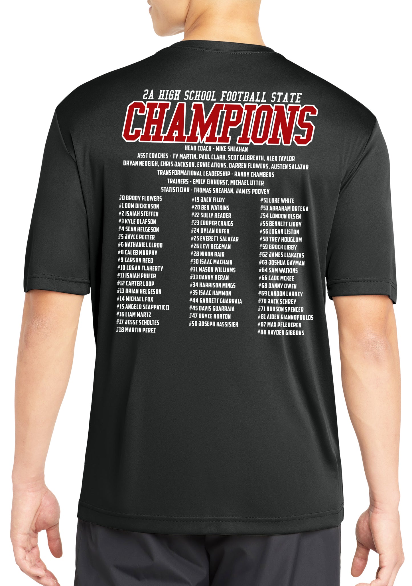2025 State Champs - Sport-Tek Dri-Fit Tee - FRONT AND BACK DESIGN
