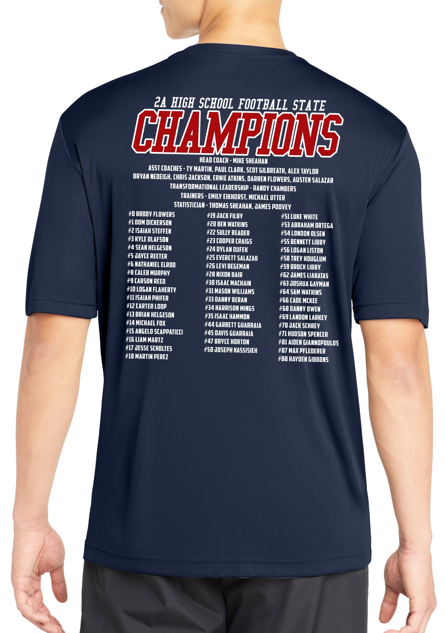 2025 State Champs - Sport-Tek Dri-Fit Tee - FRONT AND BACK DESIGN