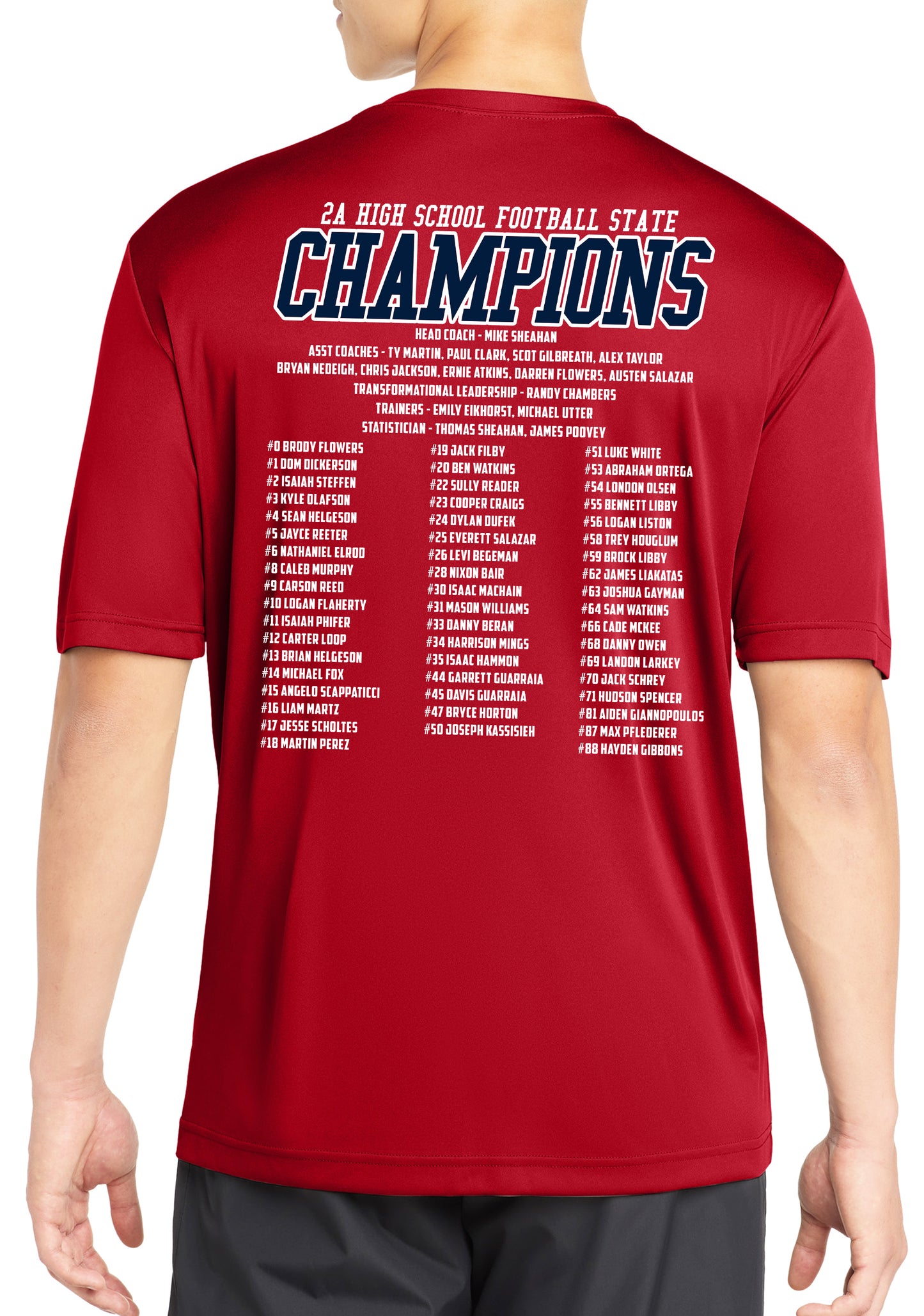 2025 State Champs - Sport-Tek Dri-Fit Tee - FRONT AND BACK DESIGN