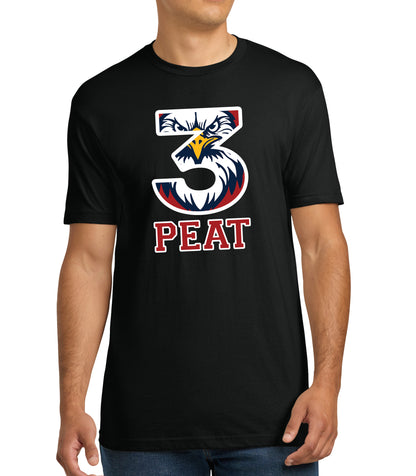 3-PEAT State Champs - NLA 100% Cotton Tee - FRONT DESIGN ONLY