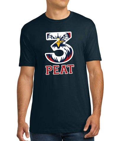 3-PEAT State Champs - NLA 100% Cotton Tee - FRONT DESIGN ONLY