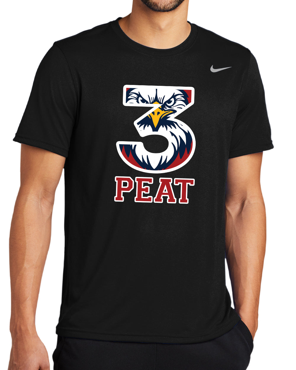 3-PEAT State Champs - Nike Dri-Fit Tee - FRONT DESIGN ONLY