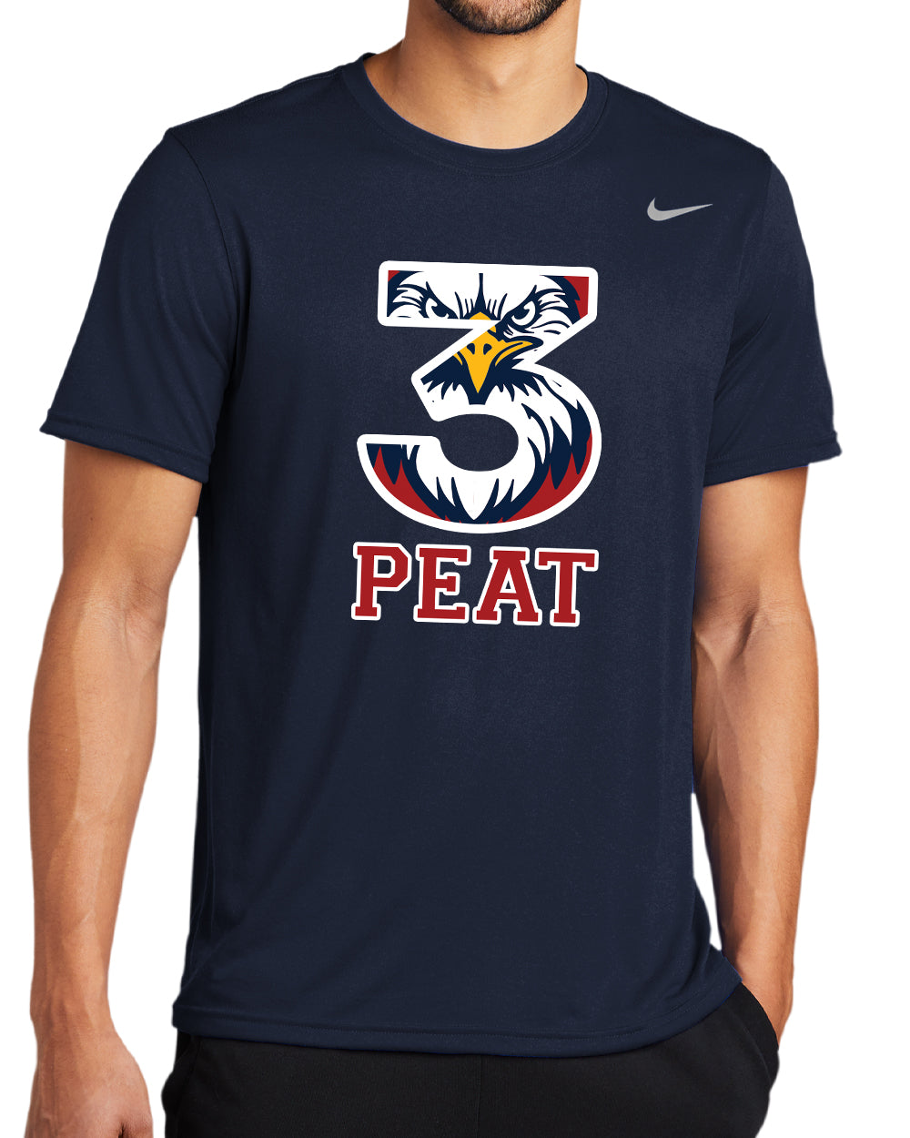 3-PEAT State Champs - Nike Dri-Fit Tee - FRONT DESIGN ONLY