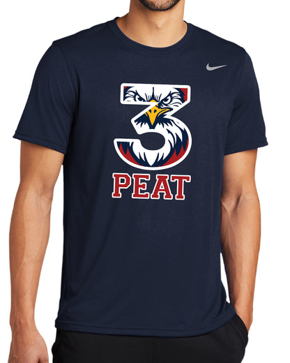 3-PEAT State Champs - Nike Dri-Fit Tee - FRONT DESIGN ONLY