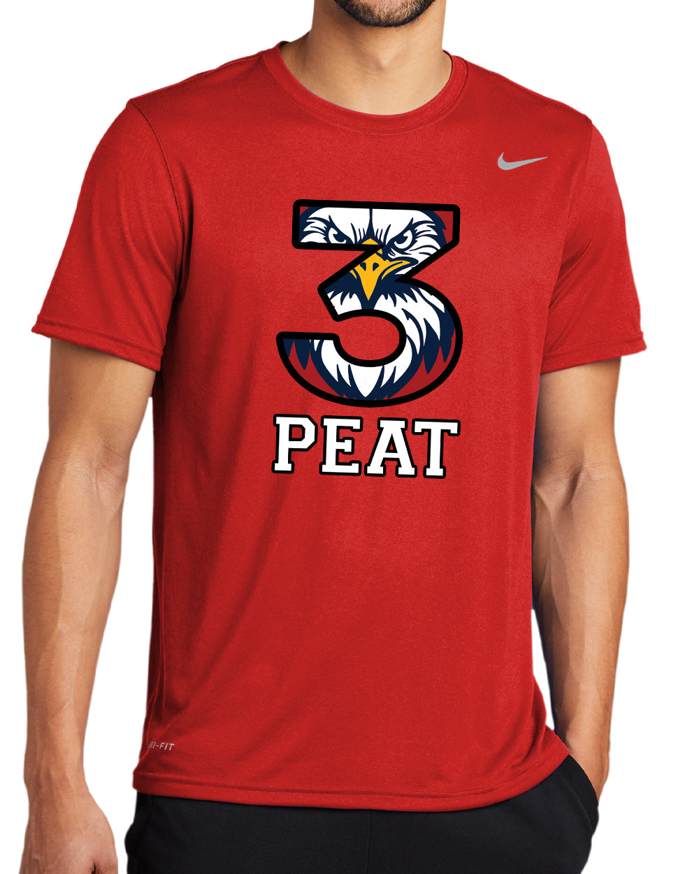 3-PEAT State Champs - Nike Dri-Fit Tee - FRONT DESIGN ONLY