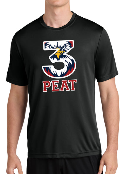 3-PEAT State Champs - Sport-Tek Dri-Fit Tee - FRONT DESIGN ONLY