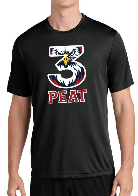 3-PEAT State Champs - Sport-Tek Dri-Fit Tee - FRONT DESIGN ONLY