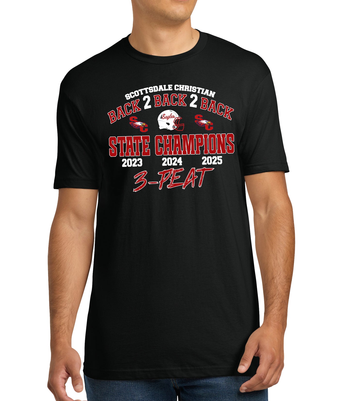 Back2Back2Back - NLA 100% Cotton Tee - FRONT DESIGN ONLY