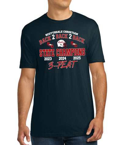 Back2Back2Back - NLA 100% Cotton Tee - FRONT DESIGN ONLY