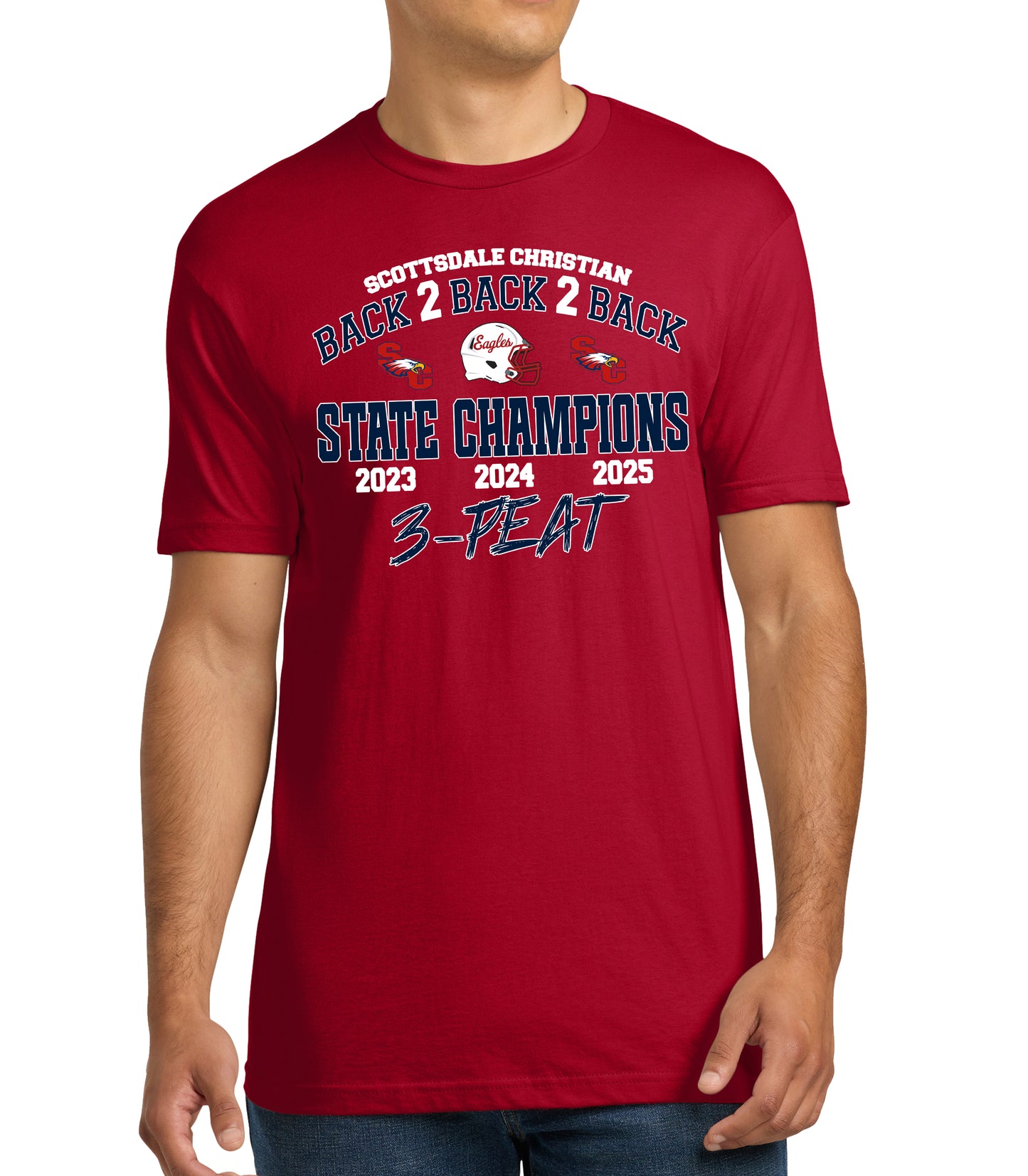 Back2Back2Back - NLA 100% Cotton Tee - FRONT DESIGN ONLY