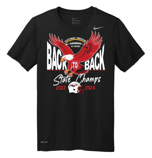 2024 BACK to BACK State Champs - Nike Tee - FRONT DESIGN ONLY