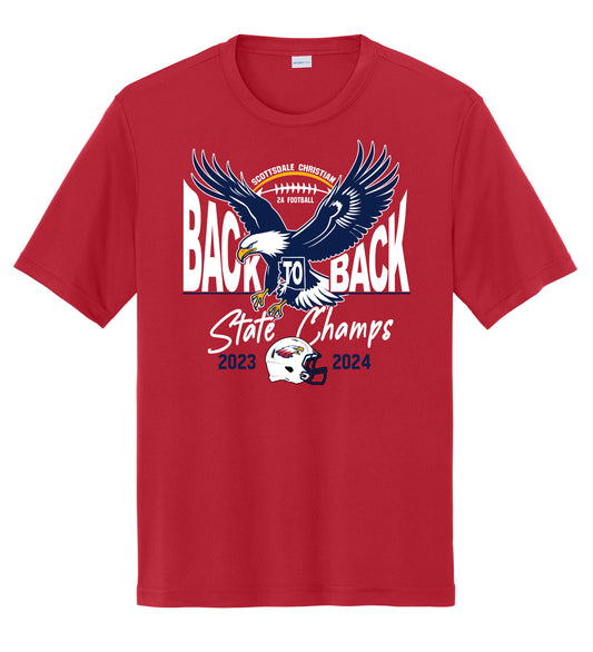 2024 BACK to BACK State Champs - Sport-Tek Tee - FRONT DESIGN ONLY